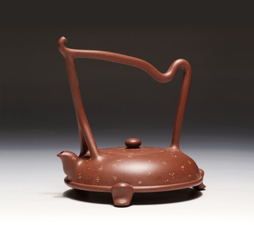 顾勤紫砂壶 茗陶提梁 