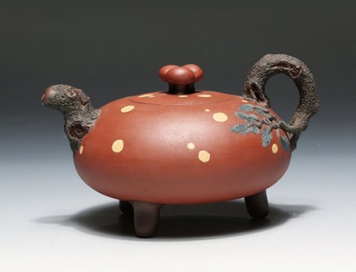 陈国良紫砂壶 松灵芝壶 