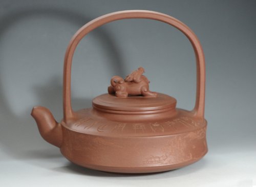 史和兴紫砂壶 麒麟提梁 