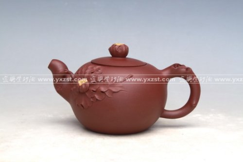 张爱英紫砂壶 牡丹 