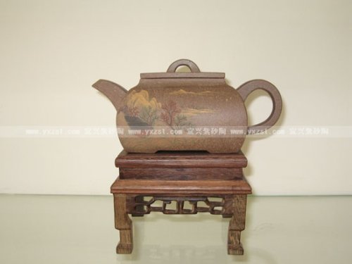 周伟平紫砂壶 精绘四方 