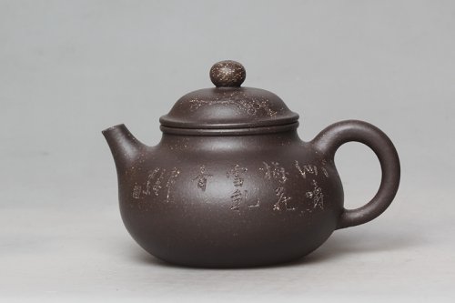 刁俊峰紫砂壶 容天（紫玉金砂） 