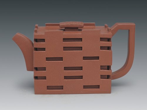 罗有财紫砂壶 四方双喜 