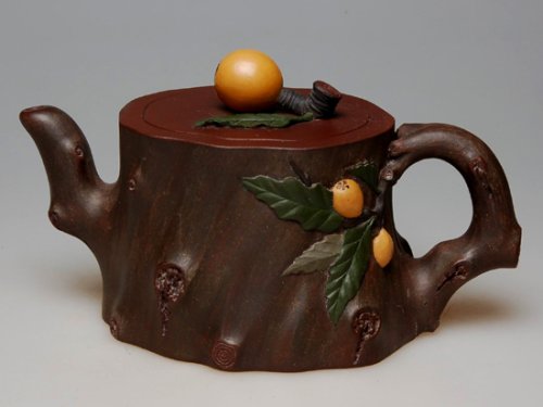 郑永平紫砂壶 枇杷树桩  240cc 