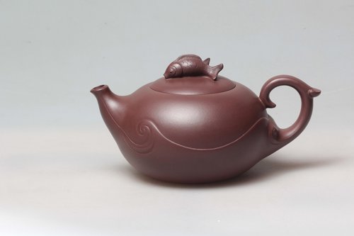 吴国芬紫砂壶 年年有余 