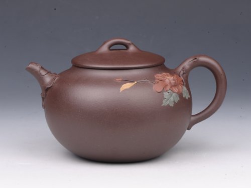 邹健紫砂壶 花开富贵 