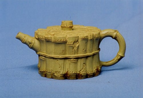 朱球紫砂壶 束竹壶 