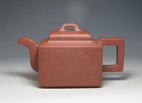 许腊美紫砂壶 亚明四方 