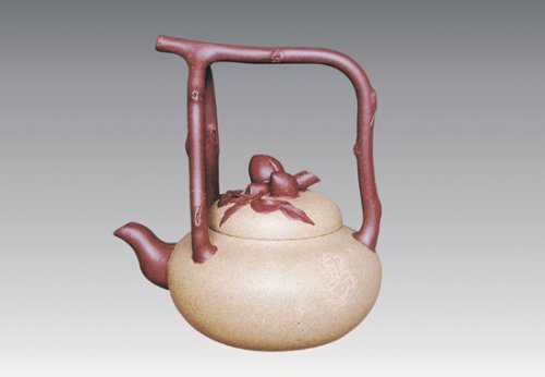 王玮紫砂壶 东坡提梁 