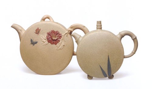 许煜红紫砂壶 花好月圆 