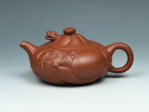 刘亚萍紫砂壶 鱼化龙壶 