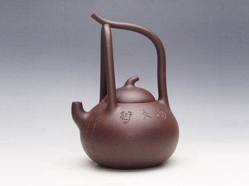 陈伟紫砂壶 南瓜提梁（全手工）... 