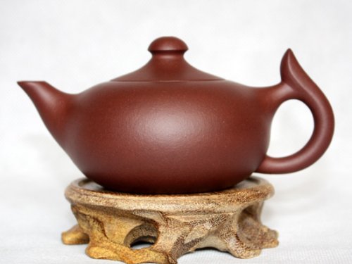 许艳萍紫砂壶 底槽青 圆顶壶 