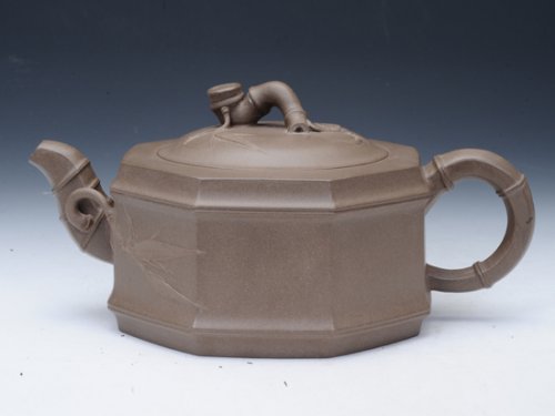 叶洪斌紫砂壶 八方劲竹 