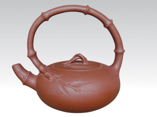 余颖紫砂壶 珍竹提梁  紫泥 ... 