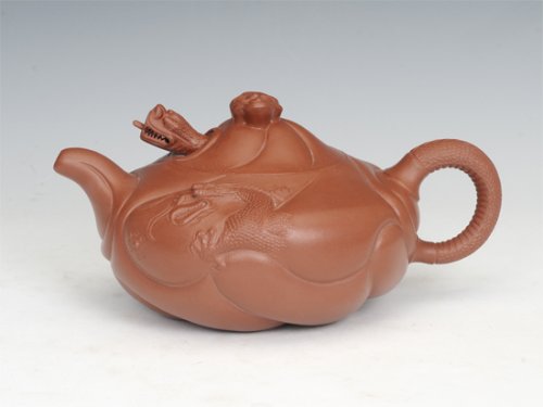 王香勤紫砂壶 鱼化龙（大红袍） 