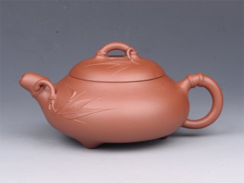邹健紫砂壶 石瓢竹节 