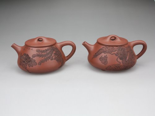 潘雪峰紫砂壶 龙凤石瓢 