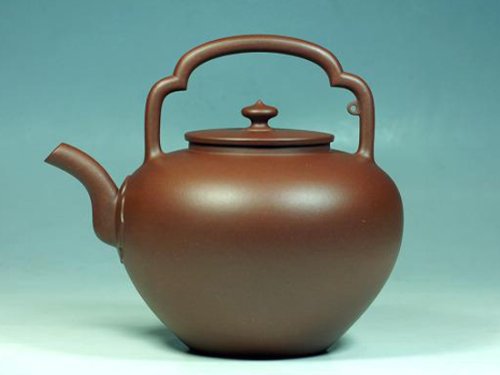邹健紫砂壶 吴径提梁 