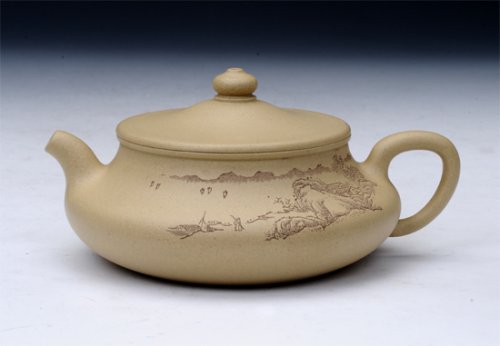 黄芳紫砂壶 扁玉 