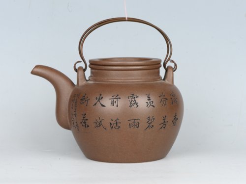 罗荣贤紫砂壶 大寿星    泥料：青灰泥 