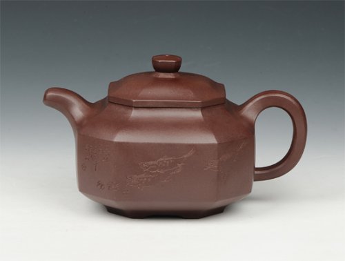 邵文紫砂壶 八方壶 
