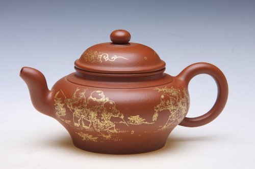 赵益军紫砂壶 腰线红鼓 