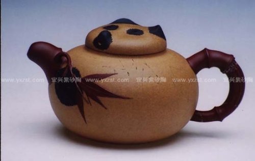 沈小平紫砂壶 熊猫壶 