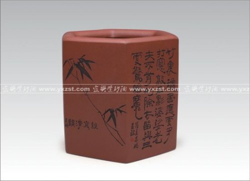 范建鹏紫砂壶 岁寒三友笔筒 