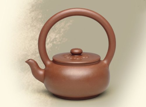 周国新紫砂壶 祥云提梁 