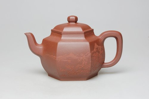 陈依群紫砂壶 华玉方壶 