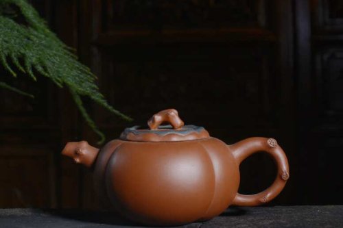 王海琴紫砂壶 柿扁壶 