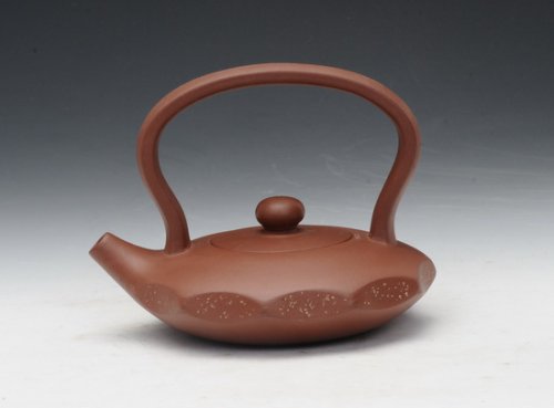 陈伟强紫砂壶 扁提梁 