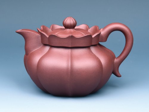 张丽妹紫砂壶 筋纹僧帽 