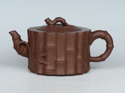 罗荣贤紫砂壶 石榴竹   泥料：老紫泥 