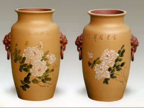 罗荣贤紫砂壶 灯笼瓶   泥料：清水泥上粉段泥 