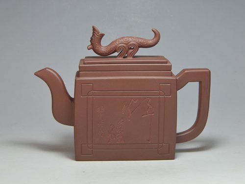 吴祥大紫砂壶 龙凤呈祥 400CC 清水泥 