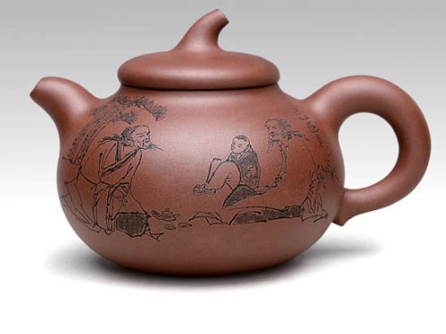 严志军紫砂壶 茄段  泥料：紫泥  容量：350CC 