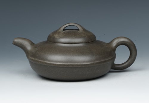 周小华紫砂壶 扁灯 