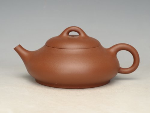 邵文紫砂壶 平底石瓢 