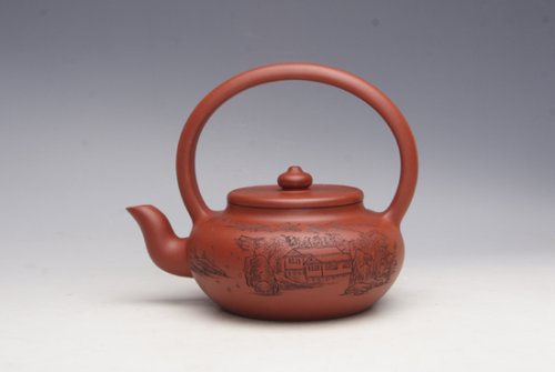 许新禄紫砂壶 雪茂提梁 