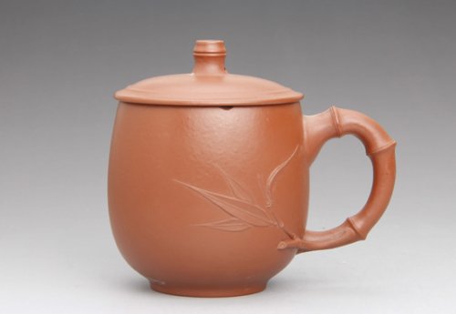 吕伟紫砂壶 朱泥盖杯 