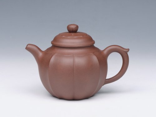 钱红月紫砂壶 小菱花 