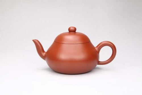 吴春华紫砂壶 梨形 朱泥 