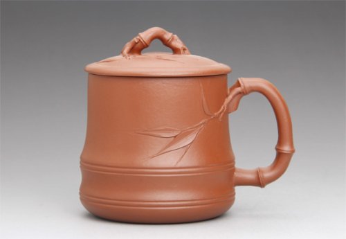 吕伟紫砂壶 朱泥盖杯 