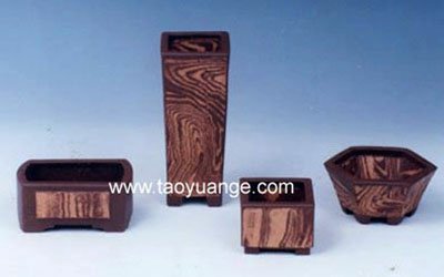 董健紫砂壶 胶泥小花盆 