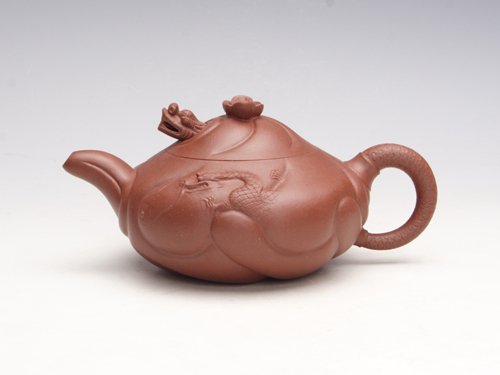 蒋亚萍紫砂壶 鱼化龙 泥料：底槽清 