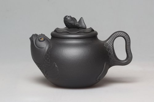 李元军紫砂壶 小年年有余 