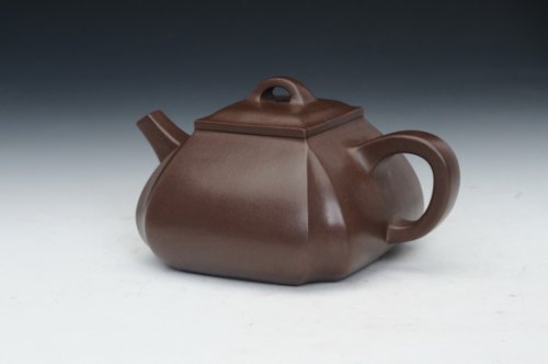 富雯伟紫砂壶 四方抽角 (2) 