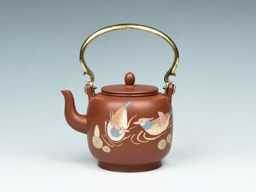 陆慧军紫砂壶 提梁莲子 